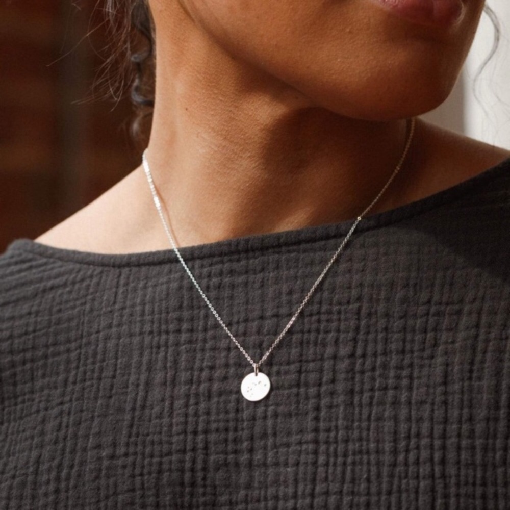 Zodiac Constellation Star Birth Charm Necklace - Picture 14 of 15